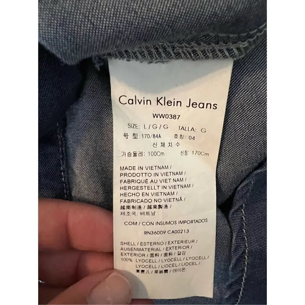 Calvin Klein Denim Blouse Size L